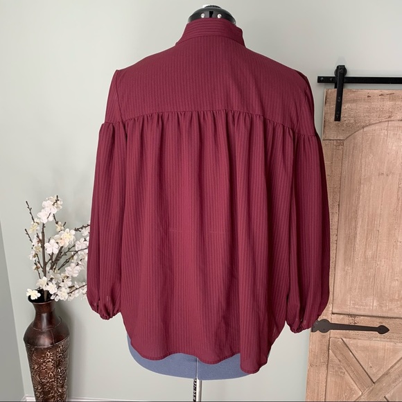 Time and Tru Tie Neck Blouse Size XXL - Picture 5 of 6